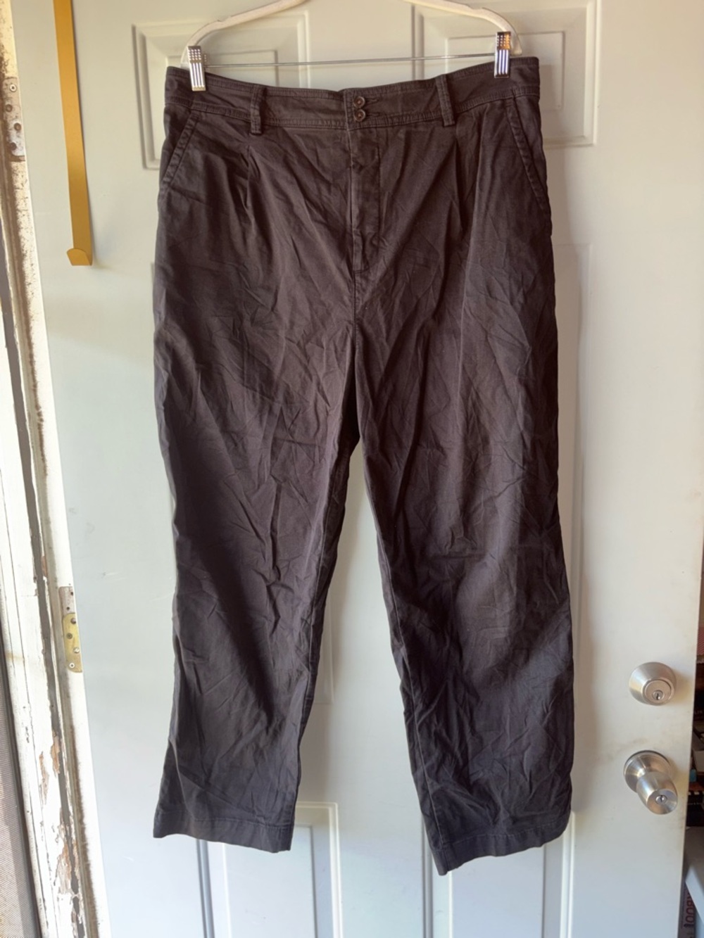Everlane black cotton pants size 16